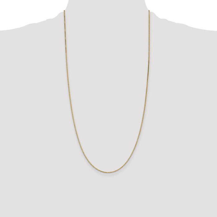 Shop Exclusive 28-Inch 14K Gold Box Chain - Stylish 1.1mm with Lobster Clasp-4