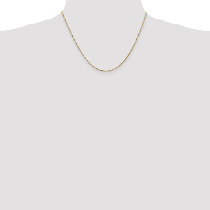 Shop Exclusive 14K Gold 18-Inch Box Chain - Stylish 1.4mm Lobster Clasp-4