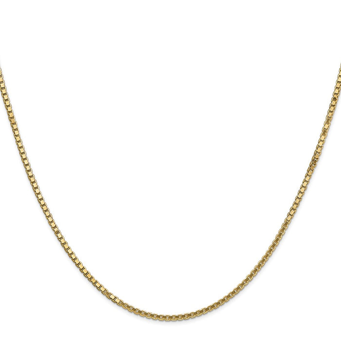 Buy 14K Gold 30-Inch Box Chain - Stylish 1.5mm Lobster Clasp Jewelry-2