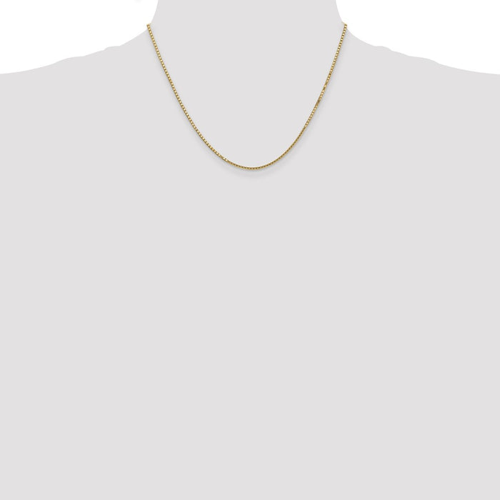 High-Quality 14K Gold 18-Inch 1.5mm Box Chain - Stylish Lobster Clasp Value-4