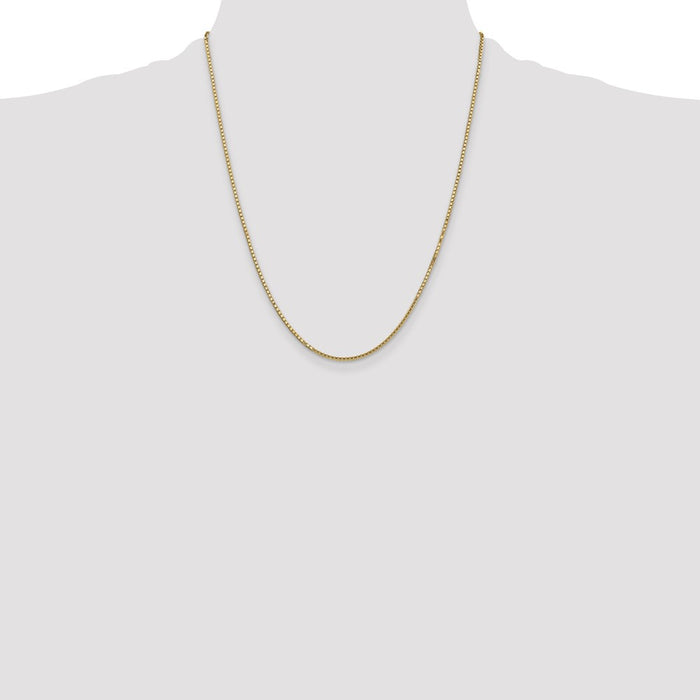 Buy Stylish 22-Inch 1.5mm 14K Gold Box Chain with Lobster Clasp - Luxury Value-4