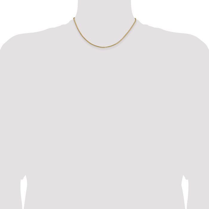 Shop Stylish 14K Gold 16-Inch Box Chain, 1.9mm - Luxury with Lobster Clasp-4