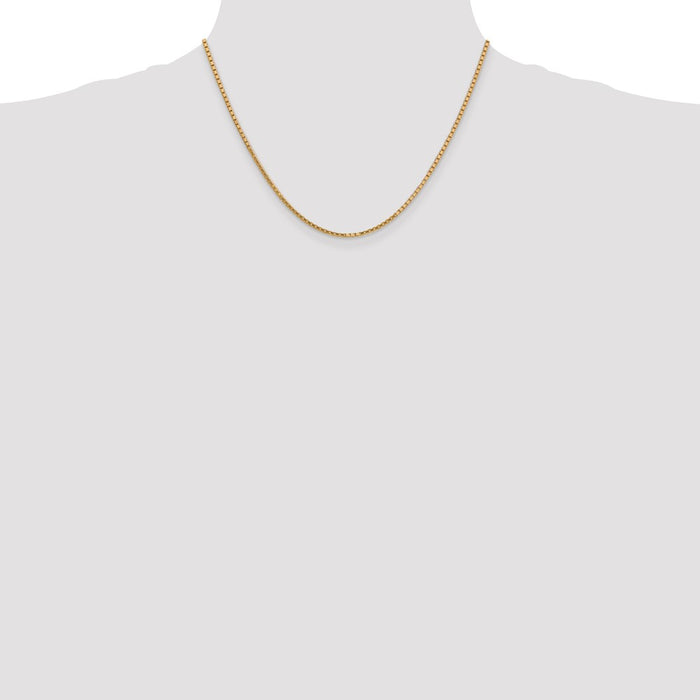 Buy 14K Gold 18-Inch Box Chain 1.9mm - Stylish & Affordable Luxury Jewelry-4