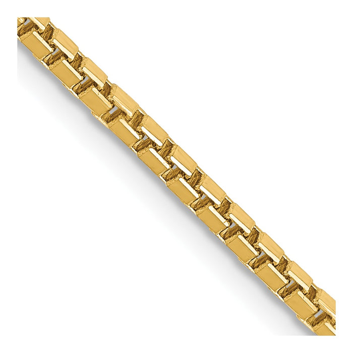 Buy Stylish 14K Gold 24-Inch Box Chain, 1.9mm, Luxury Lobster Clasp-1