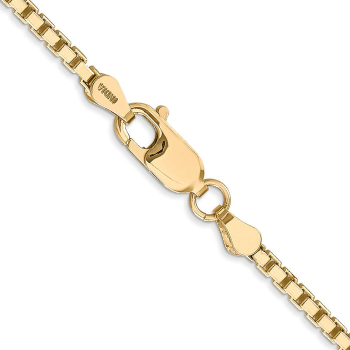 Buy 14K Gold 24-Inch 2.5mm Box Chain - Stylish & Affordable Luxury Jewelry-3