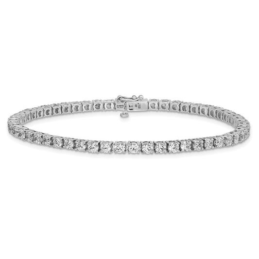 Exclusive Rhodium-Plated Sterling Silver Diamonore Tennis Bracelet - Stylish Value