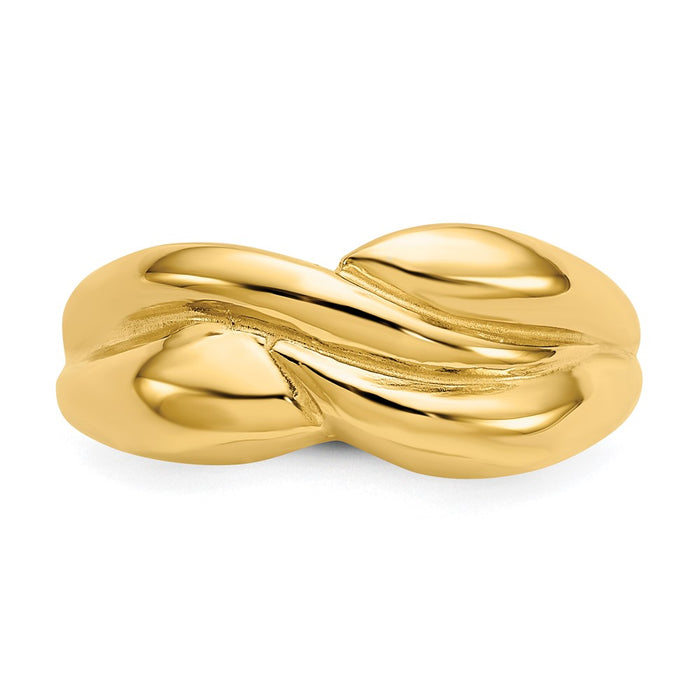 Buy Stylish 14K Polished Twisted Dome Band Ring - Affordable Luxury!-4