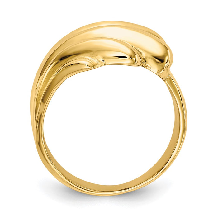 Buy Exclusive 14K Gold Polished High-Dome Ring - Stylish Luxury Accessory-2