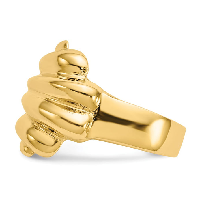 Buy Exclusive 14K Gold Polished High-Dome Ring - Stylish Luxury Accessory-3