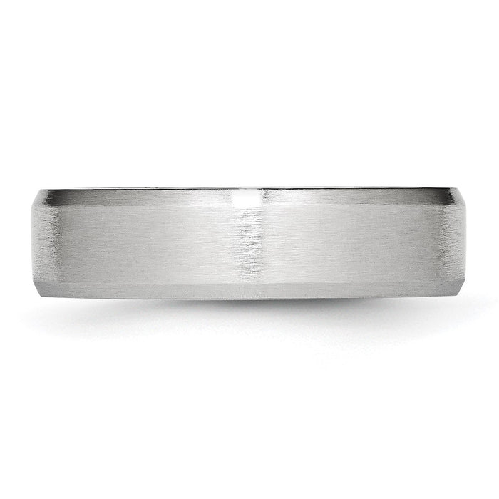 High-Quality Cobalt Satin Finish 6mm Beveled Edge Chisel Band | Stylish Value-3