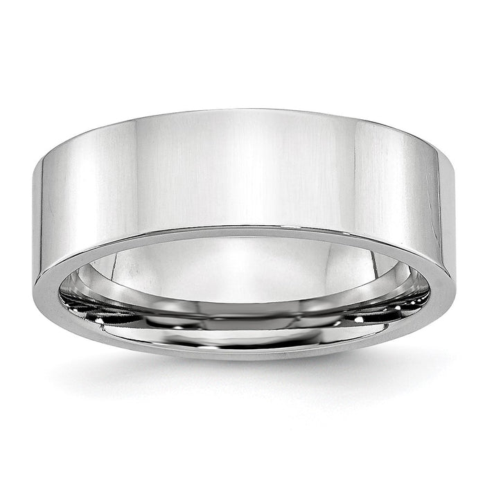 Exclusive 7mm Cobalt Flat Polished Chisel Band - Stylish & Affordable Luxury-1