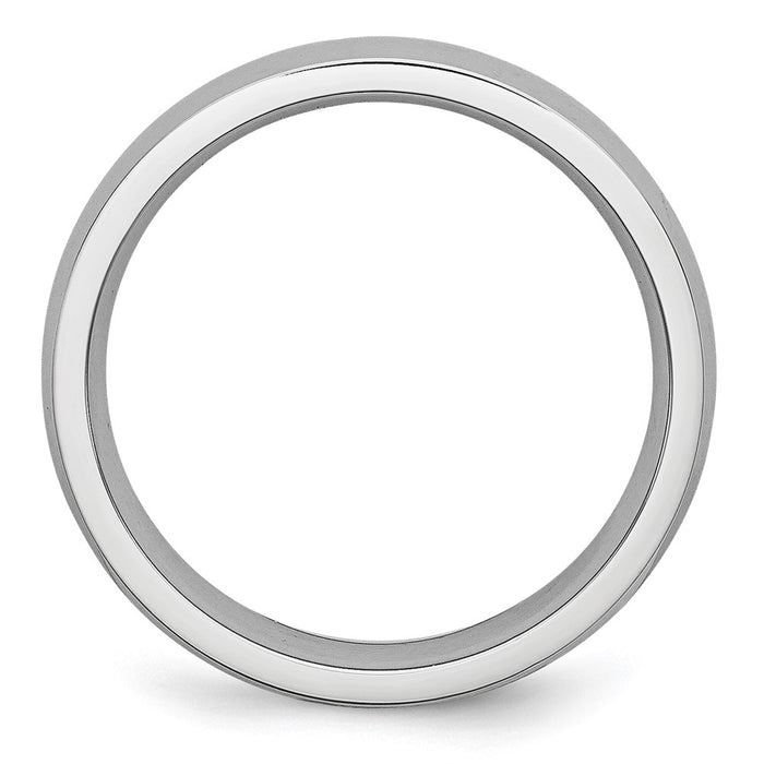 Buy Stylish 5mm Cobalt Chisel Polished Half-Round Band Ring - Affordable Luxury-2