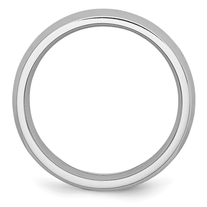 Buy Stylish 6mm Cobalt Chisel Polished Half-Round Band Ring - Luxury Value-2