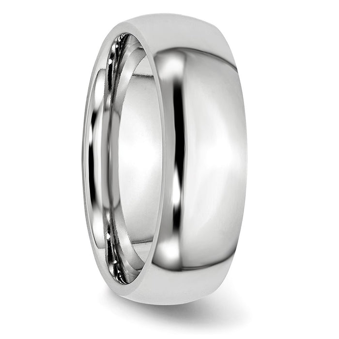 Buy Stylish Cobalt Chisel Polished 7mm Half-Round Band Ring - Luxury Value!-4