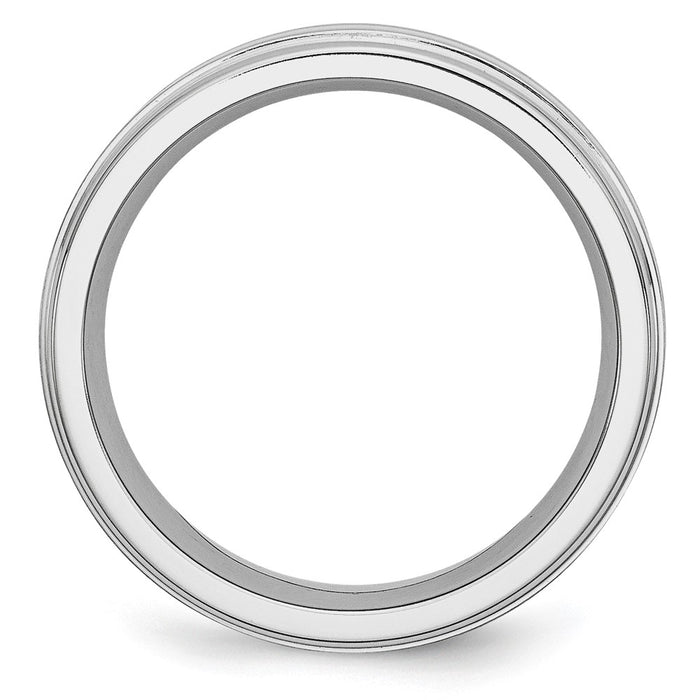 High-quality Cobalt Sterling Silver Inlay Chisel Band - 8mm Stylish Finish-2