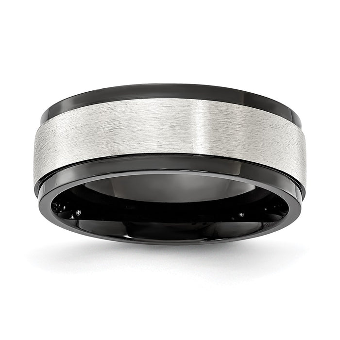 High-Quality Chisel Cobalt Black IP-Plated 8mm Ring - Stylish & Affordable!-1
