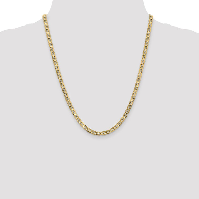 Buy Stylish 14K Gold 22-Inch Concave Anchor Chain - 4.5mm, Luxury Piece-4