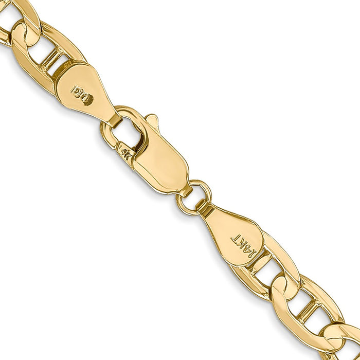 Shop Stylish 14K Gold 22-Inch Concave Anchor Chain, 5.25mm - Luxury Accessory!-3