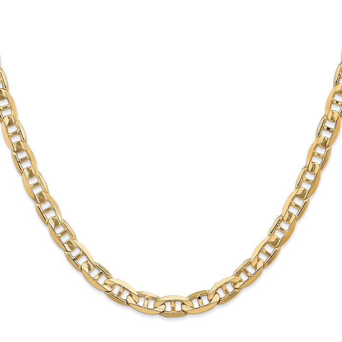 Shop 14K Gold 18-Inch 6.25mm Concave Anchor Chain - Stylish & Luxury Design-2