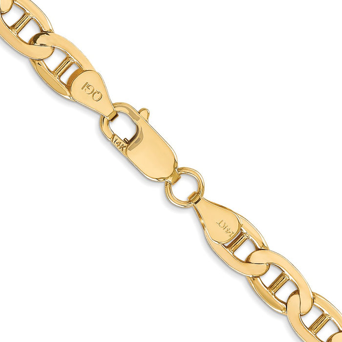 Shop 14K Gold 24-Inch 6.25mm Concave Anchor Chain - Stylish & Affordable!-3