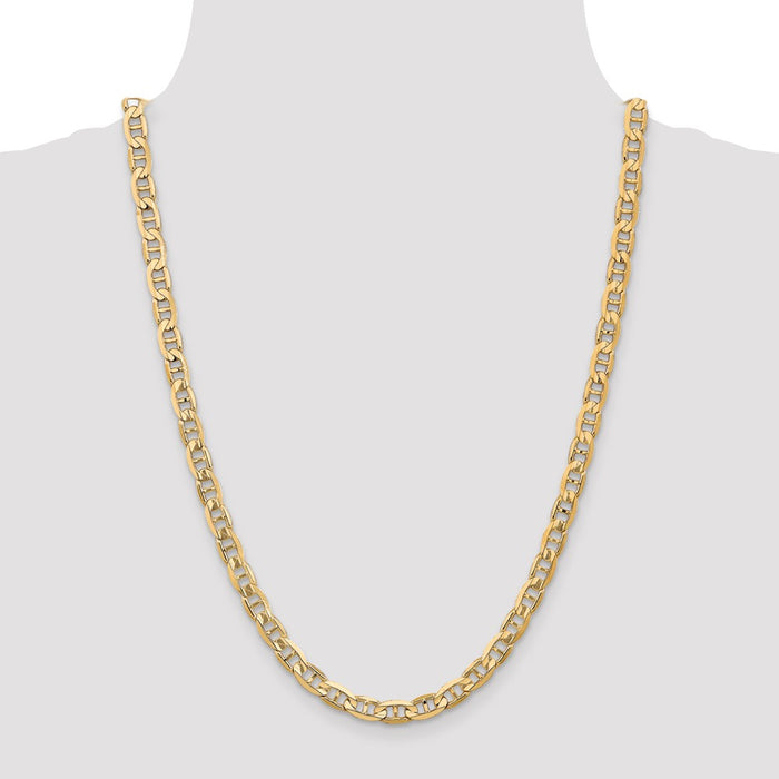 Shop 14K Gold 24-Inch 6.25mm Concave Anchor Chain - Stylish & Affordable!-4