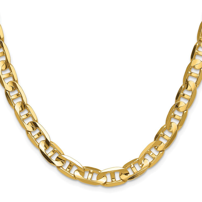 Buy Stylish 14K Gold 8mm Concave Anchor Link Chain - Luxury Value Piece!-2