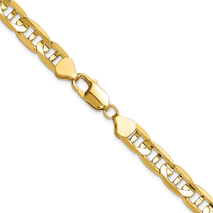 Buy Stylish 14K Gold 8mm Concave Anchor Link Chain - Luxury Value Piece!-3