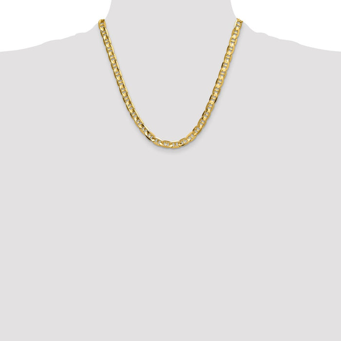 Buy Stylish 14K Gold 8mm Concave Anchor Link Chain - Luxury Value Piece!-4