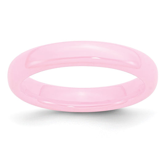 Buy Stylish 4mm Polished Pink Ceramic Chisel Band - Affordable Luxury Ring