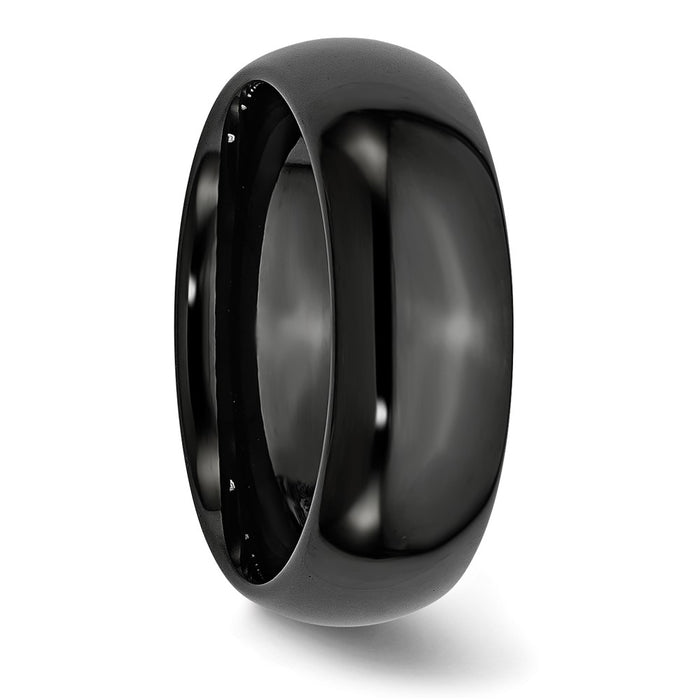 High-Quality Polished Black Ceramic 8mm Chisel Band | Stylish and Affordable-4