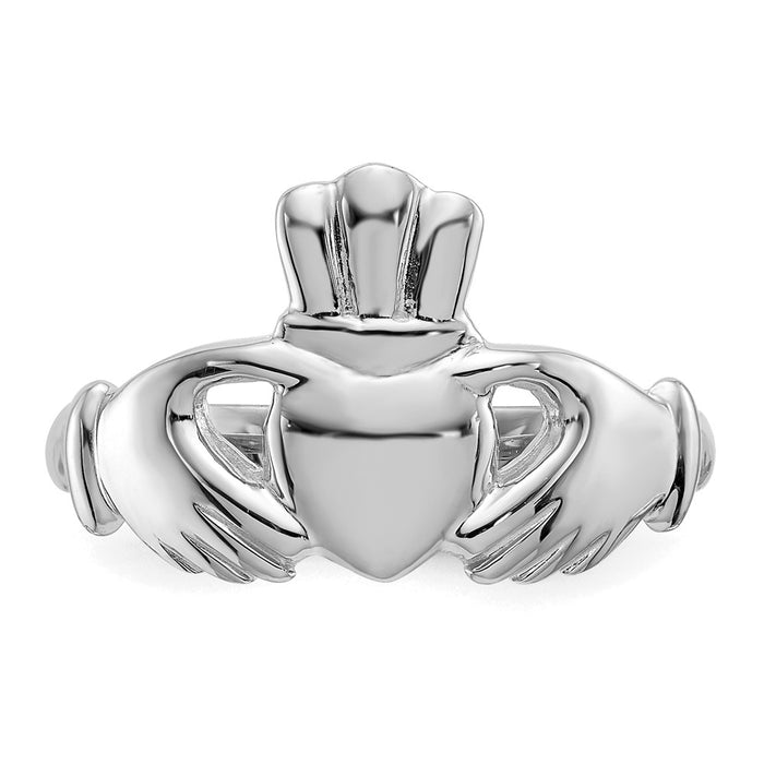 Exclusive 14K White Gold Claddagh Ring - Stylish Design, Affordable Luxury-4