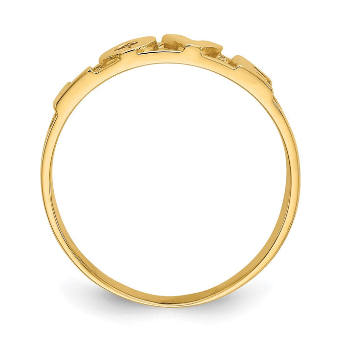 High-Quality 14K Gold LOVE Ring - Stylish & Affordable Luxury Jewelry-2
