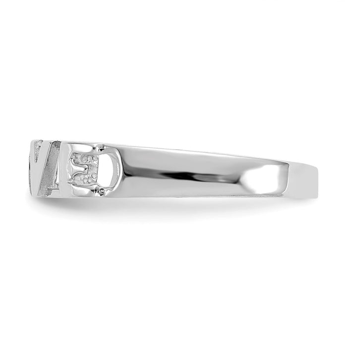 High-Quality 14K White Gold "LOVE" Ring - Stylish and Affordable Elegance-3