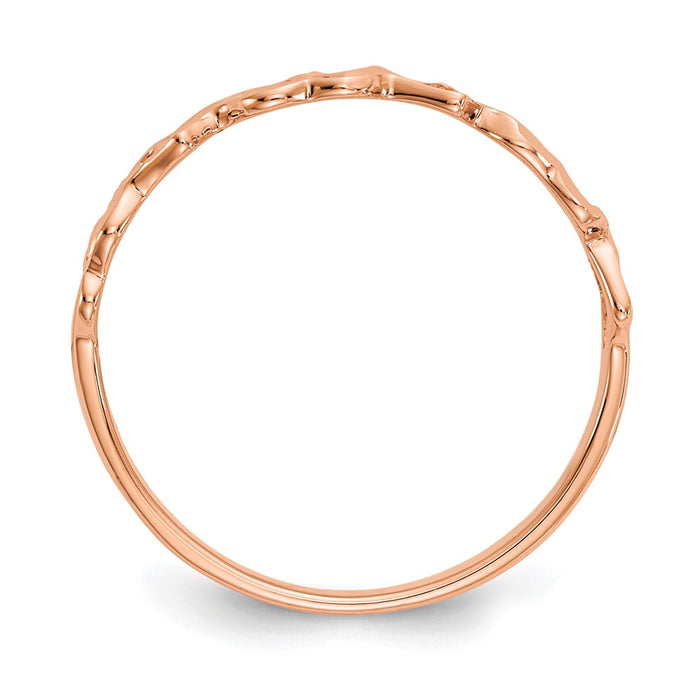 Exclusive 14K Rose Gold Heart-Shaped Ring - Stylish & Affordable Elegance-2