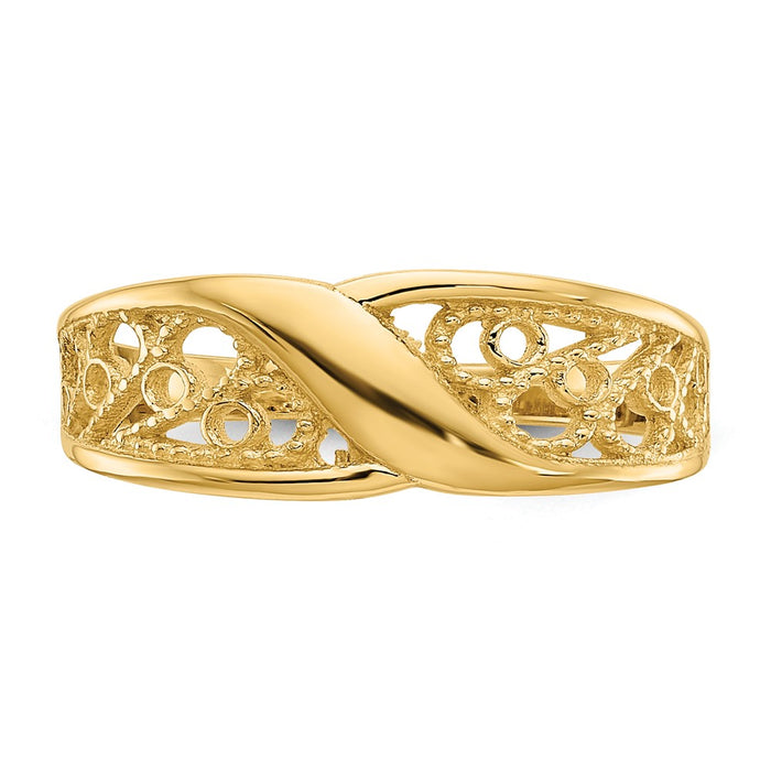 Buy Exclusive 10K Polished Filigree Ring - Stylish Intricate Design, Affordable Price-4