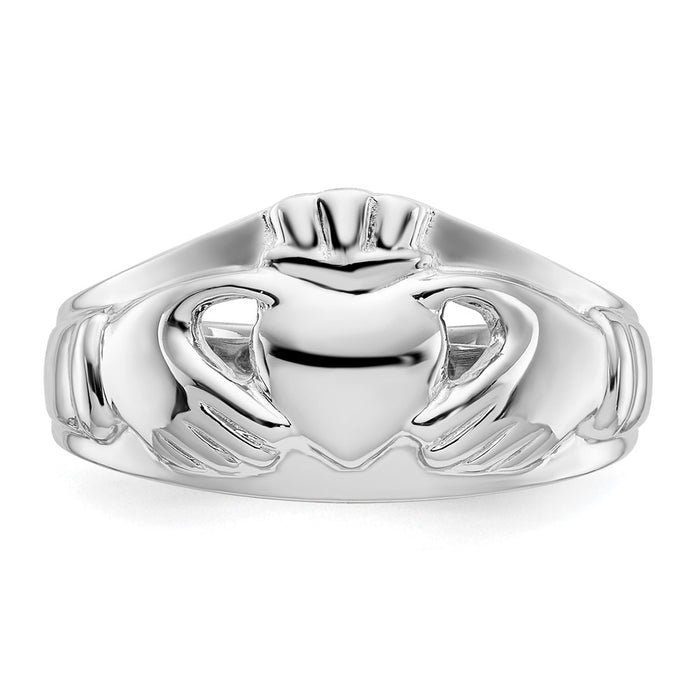 Buy Stylish 14K White Gold Women's Claddagh Ring - High-Quality Design-4