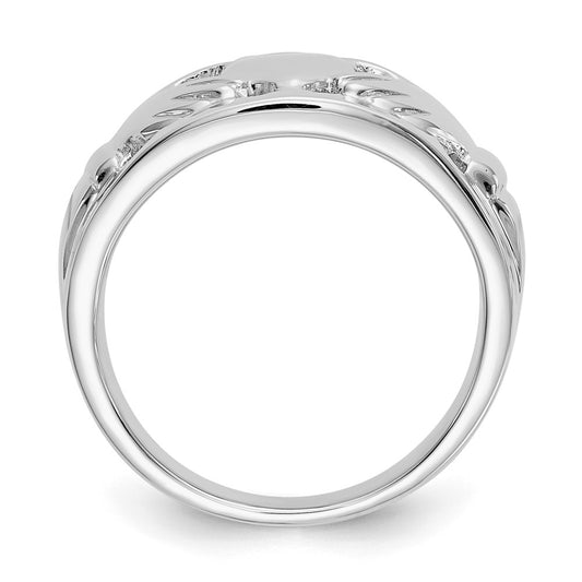 High-Quality 14K White Gold Women's Claddagh Ring - Stylish & Affordable!