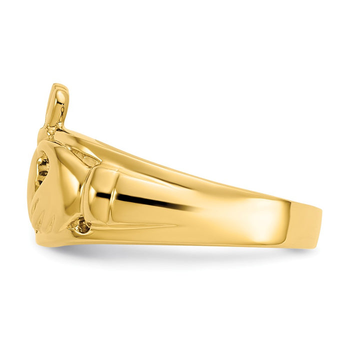 Exclusive 14K Gold Polished Women's Claddagh Ring - Stylish & Affordable Quality-3