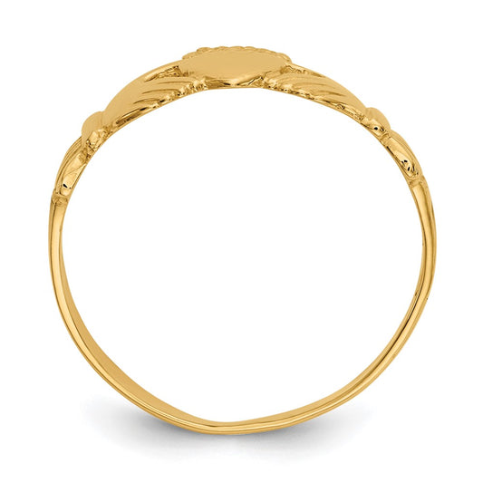 Buy Stylish 14K Gold Polished Women's Claddagh Ring | Exclusive Design & Value