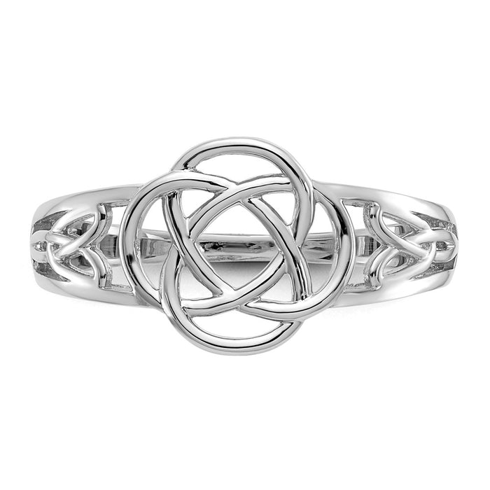 High-Quality 14K White Gold Celtic Knot Ring for Women - Stylish & Affordable-4
