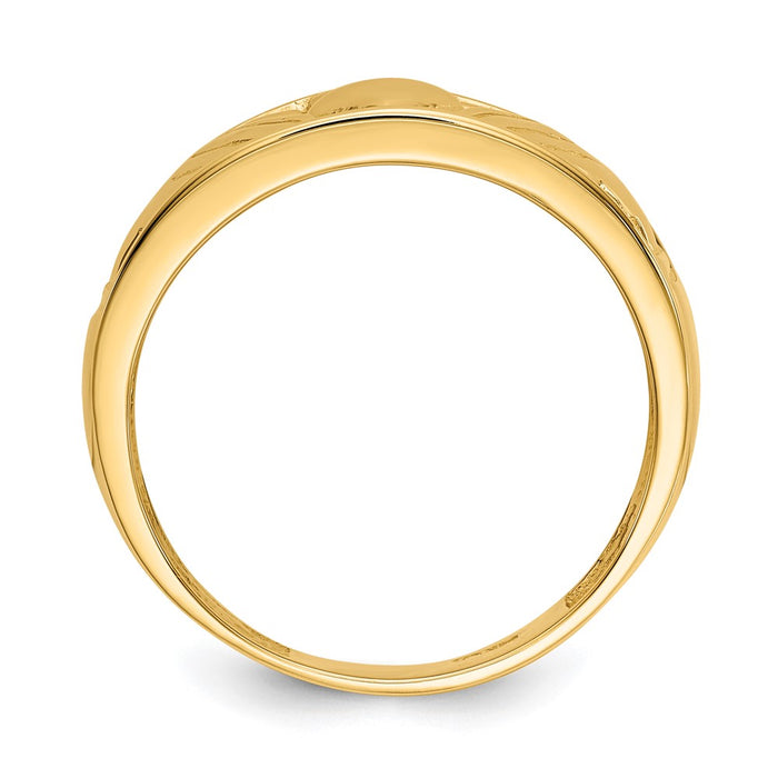 Buy Stylish 14K Polished Gold Men's Claddagh Ring - Exclusive Design, Affordable Price-2