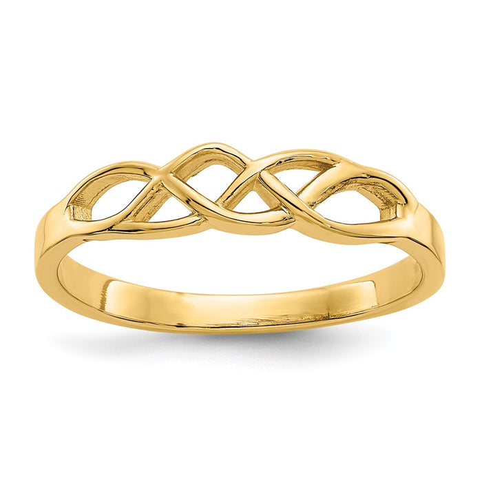 Exclusive 10K Freeform Knot Design Ring - Stylish & Affordable Luxury Jewelry-1