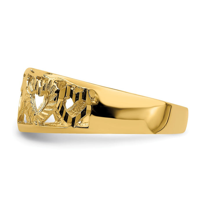 Exclusive 14K Diamond-Cut Five Heart Ring - Stylish & Affordable Luxury!-3