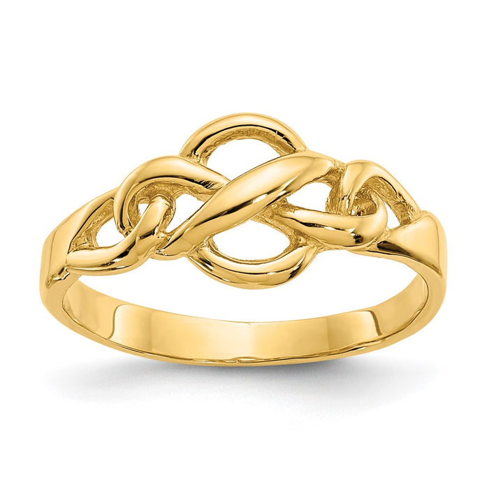 Shop Stylish 14K Gold Freeform Knot Ring - Affordable Luxury Jewelry Piece-1
