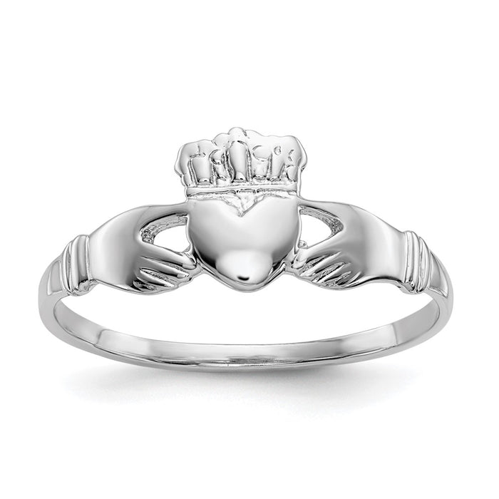 Shop 14K White Gold Women's Claddagh Ring - Stylish & Affordable Jewelry-1