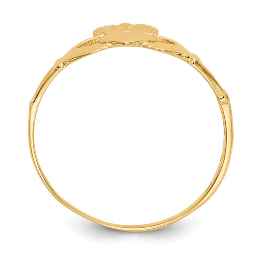 High-Quality 14K Gold Women's Claddagh Ring - Stylish & Affordable Design