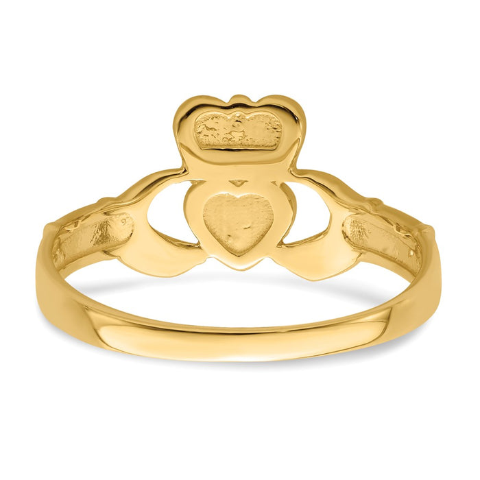 High-Quality 14K Gold Women's Claddagh Ring - Stylish & Affordable Design-5