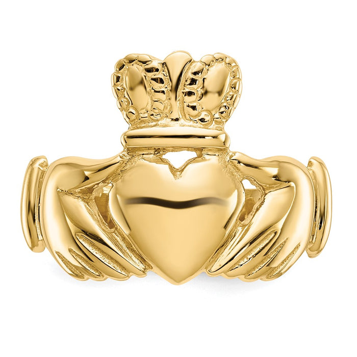 Shop Stylish 14K Gold Men's Claddagh Ring - 8mm, Affordable Luxury Jewelry-4