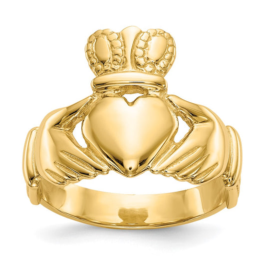 Shop Stylish 14K Gold Men's Claddagh Ring - 8mm, Affordable Luxury Jewelry