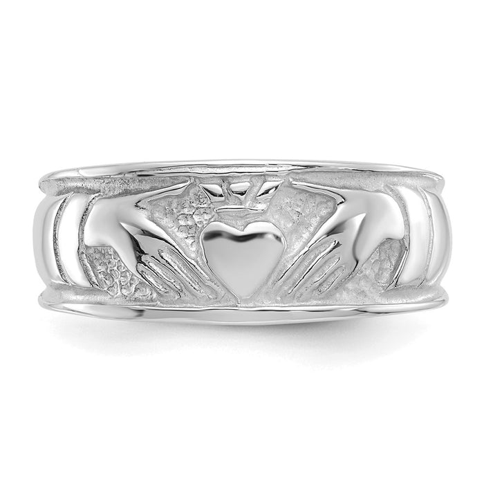 Shop 14K White Gold Women's Claddagh Ring - Stylish, High-Quality Design, 5g-4